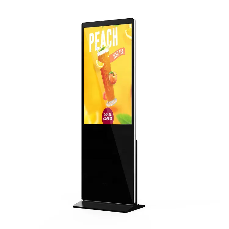 50 Inch Super Slim LCD Advertising Player Finger Thick Android Wifi Floor Stand Digital Signage Targeted For Business Use