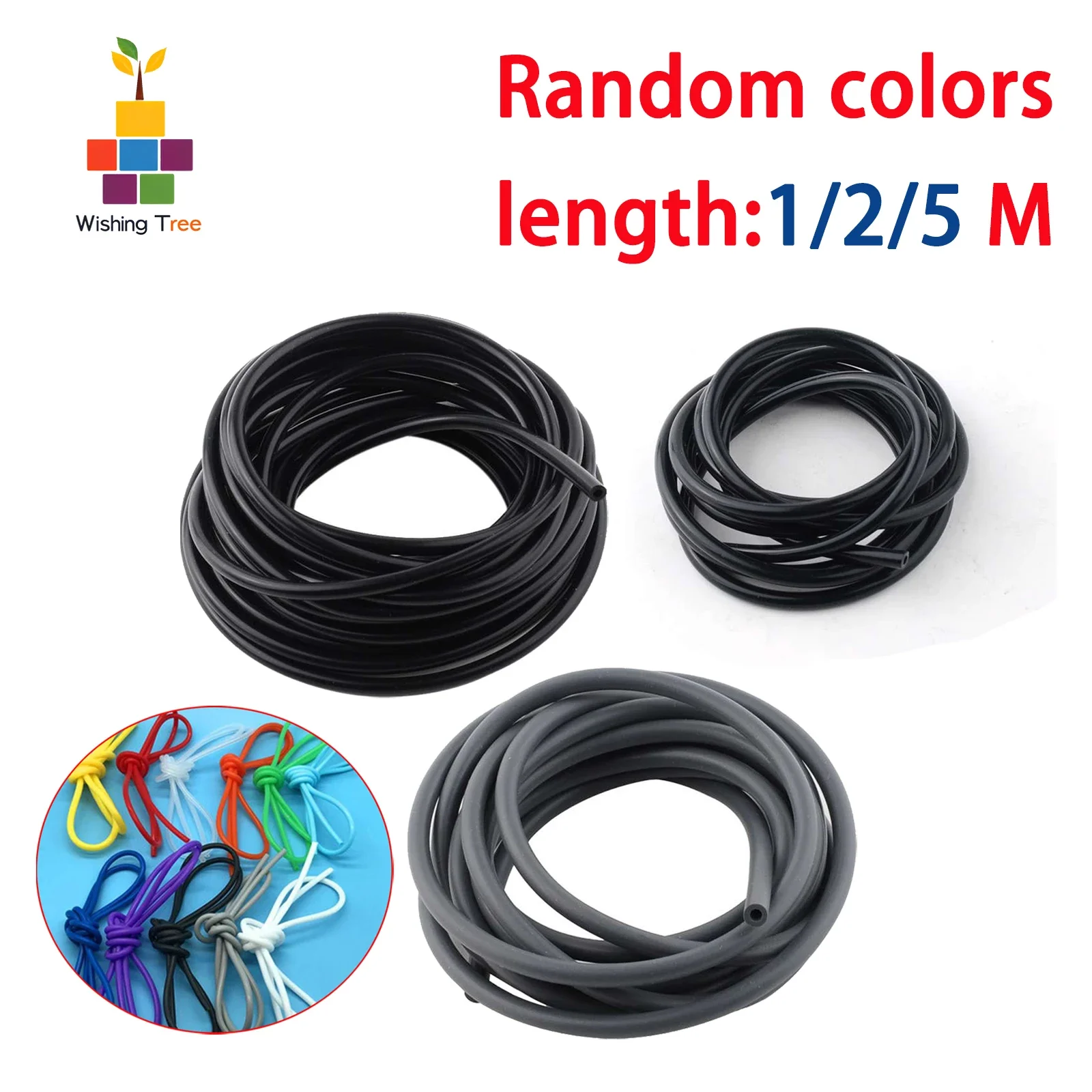 4mm OD Pneumatic Air Hose Tube 1/2/5M Length for DIY Technical Building Blocks Projects (Random Colors)