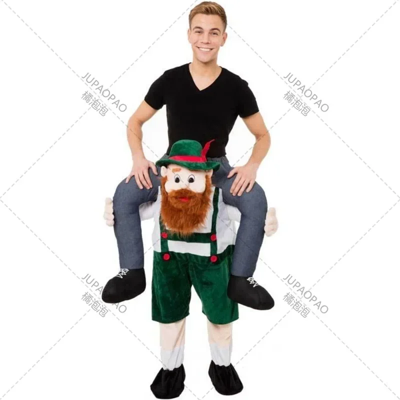 Adult Halloween Cosplay Costumes Men Women Ride on Me Mascot Carry Back Funny Animal Pants Fake Leg Christmas Party Cosplay