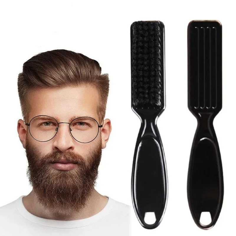 Vintage Oil Head Comb Hairbrush Hair Care Tools Beard Shape Dual Use Comb Brush Hair Cutting Cleaning Brush Broken Hair Combs