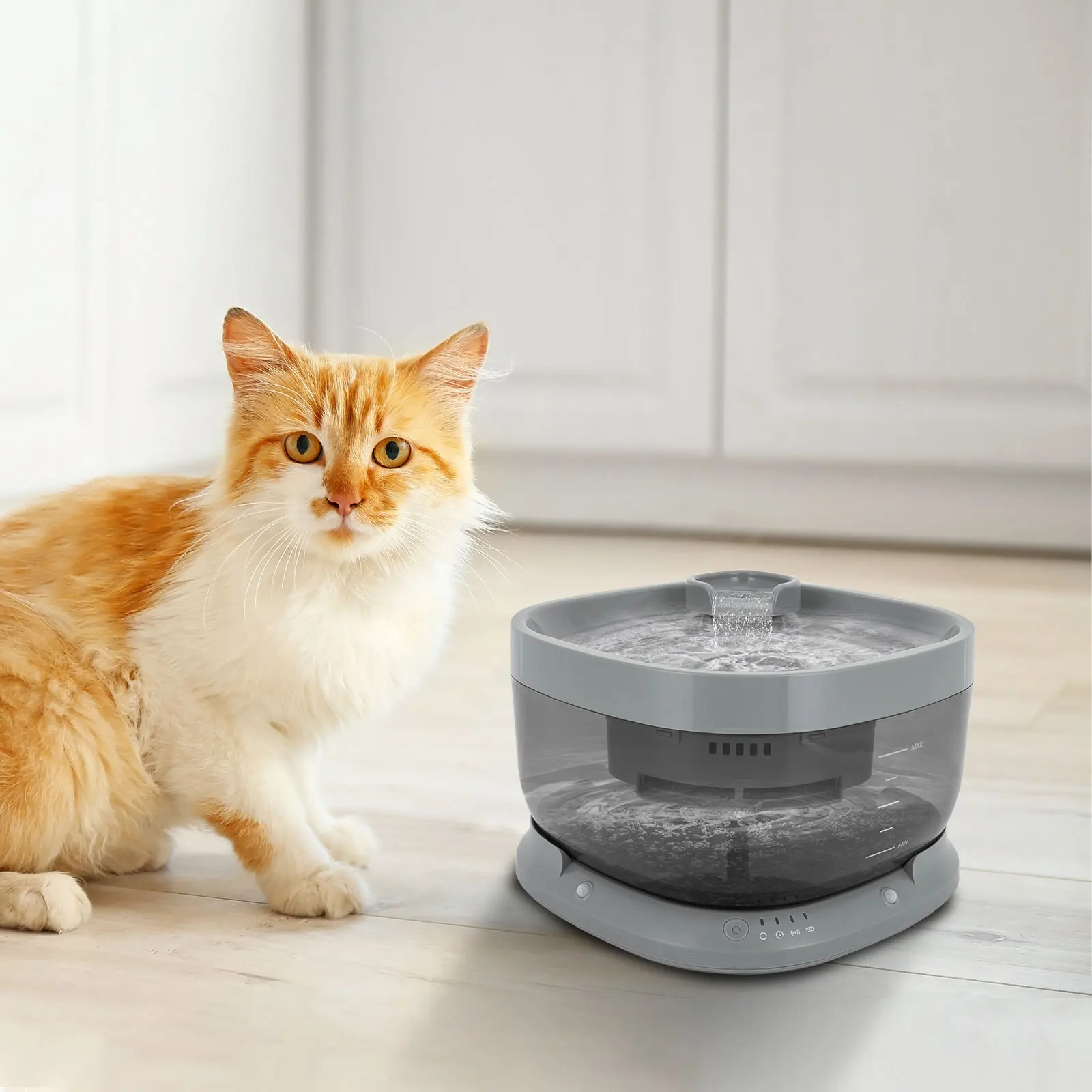 

1.85gal Pet Cat Water Fountain Drinking Fountain 5000mah Low Noise for Pets To Drink Water