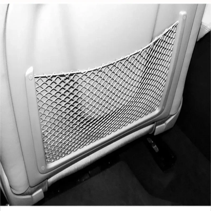 For Audi Q7 2007 2008 2013 2015 2016 2017 Car Seat Back Rear Storage Net Bag Stowing Tidying Elastic String Net Mesh Accessories