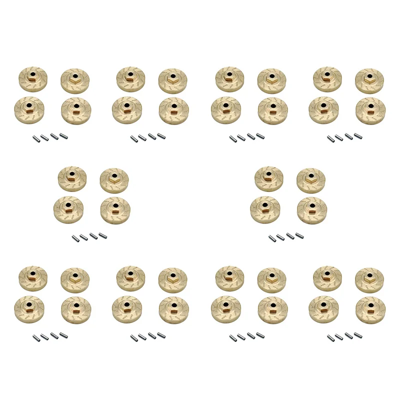FORW-40Pcs Heavy Duty Brass Wheel Hex Adapter Balance Weight For AXIAL SCX24 90081 Upgrades 1/24 RC Crawler Car Parts
