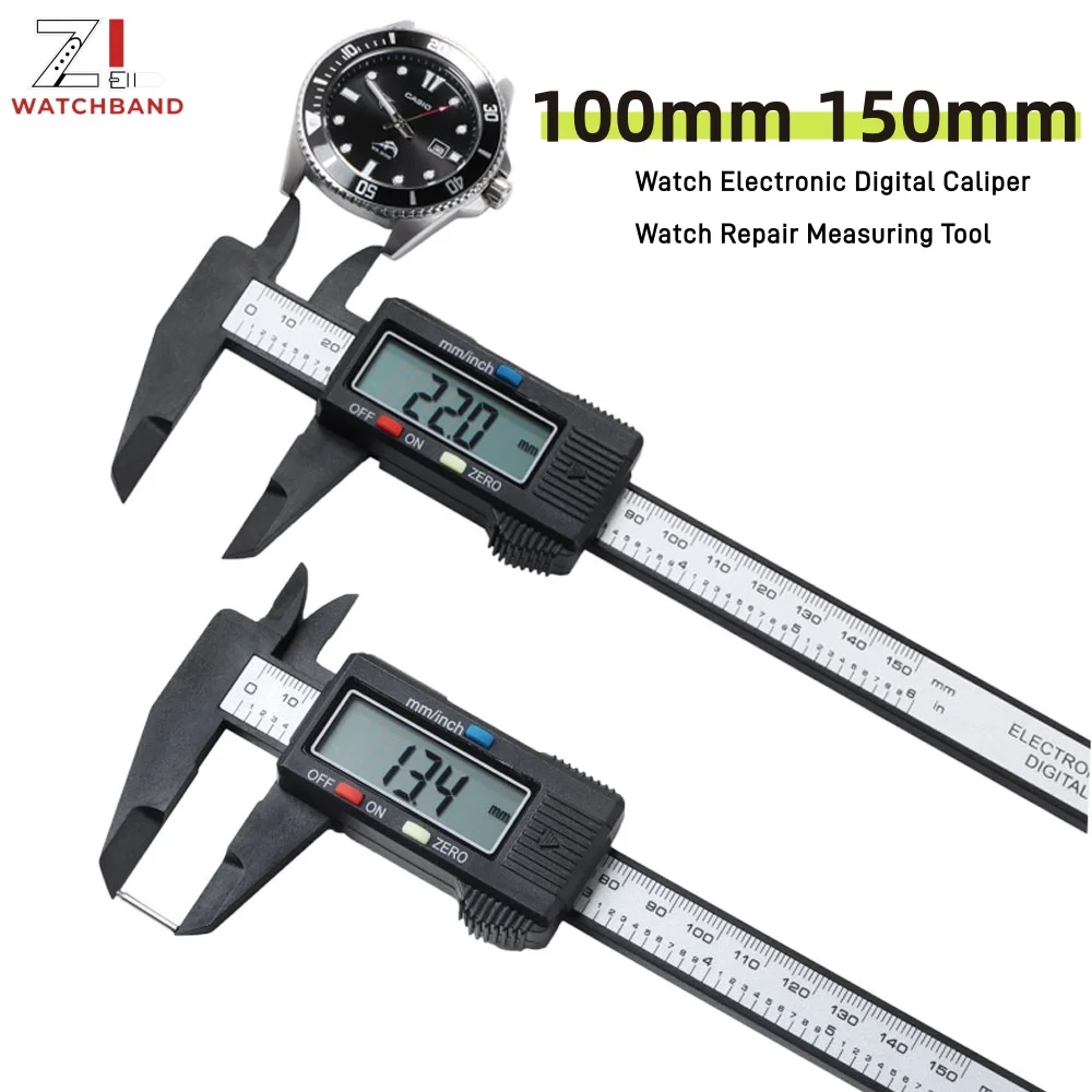New 100mm 150mm Plastic Vernier Caliper Digital Display Caliper Mini Text Play Caliper Vernier Ruler for Watch Measuring Tool
