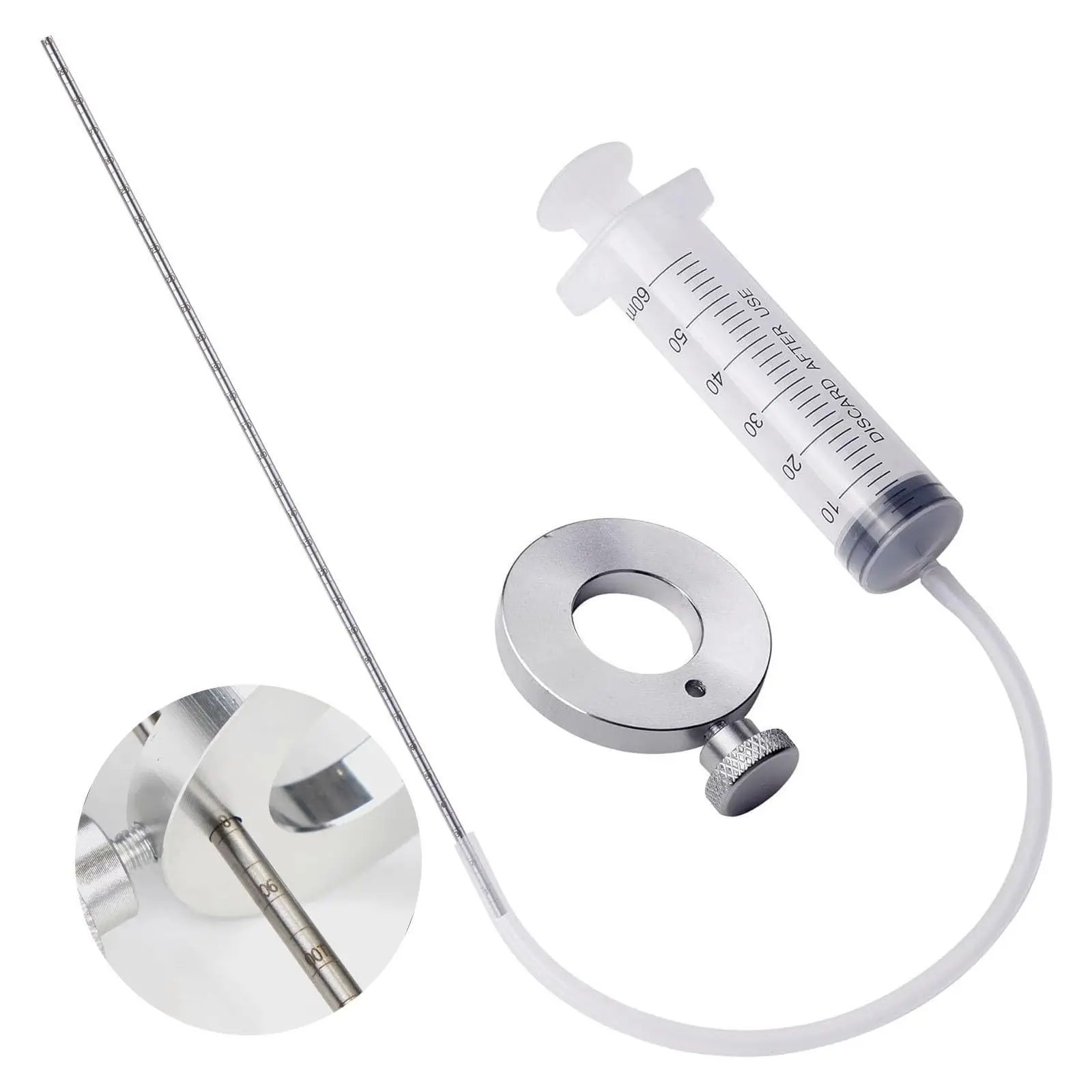 

Universal Motorcycle Fork Oil Level Tool Adjuster Suspension Oil Level Gauge Syringe with 60ml Adjustable Ring