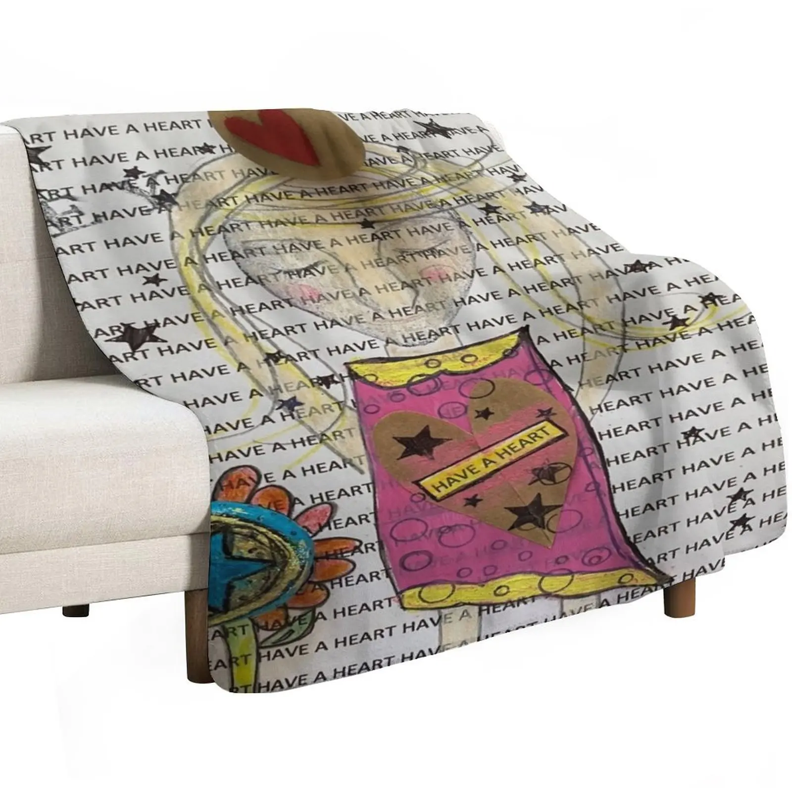 Have a heart Throw Blanket Durable Warm Blanket for Daily Home Use
