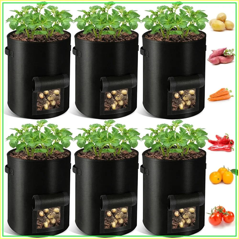 10 Gallon Vegetable Grow Bags with Harvest Window