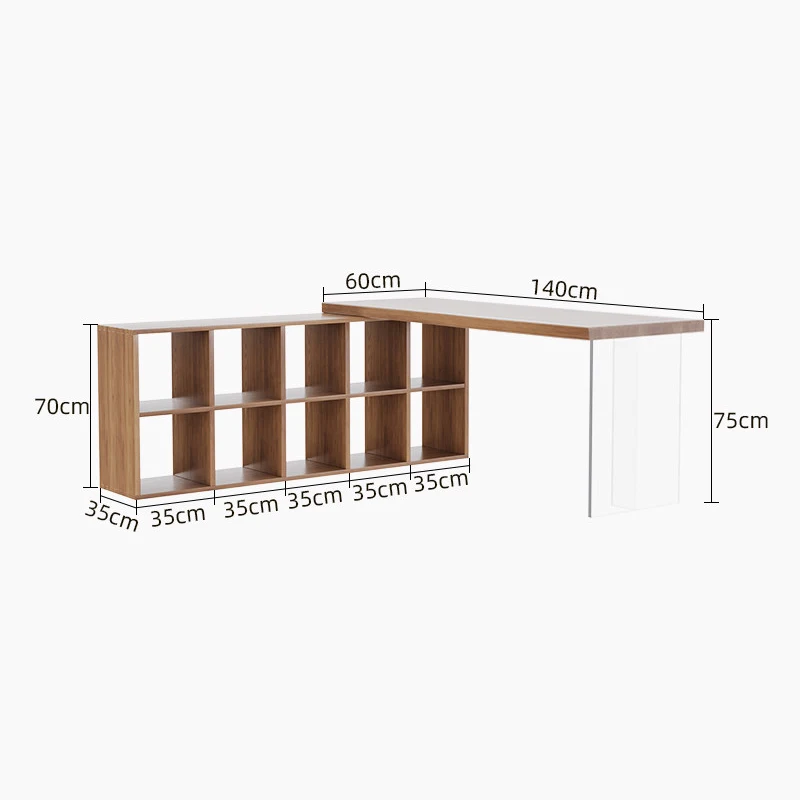 Nordic Acrylic Floating Desk Modern Minimalist Solid Wood Corner Computer Desk Creative Bedroom Furniture Zwevend Bureau FYFD view 6