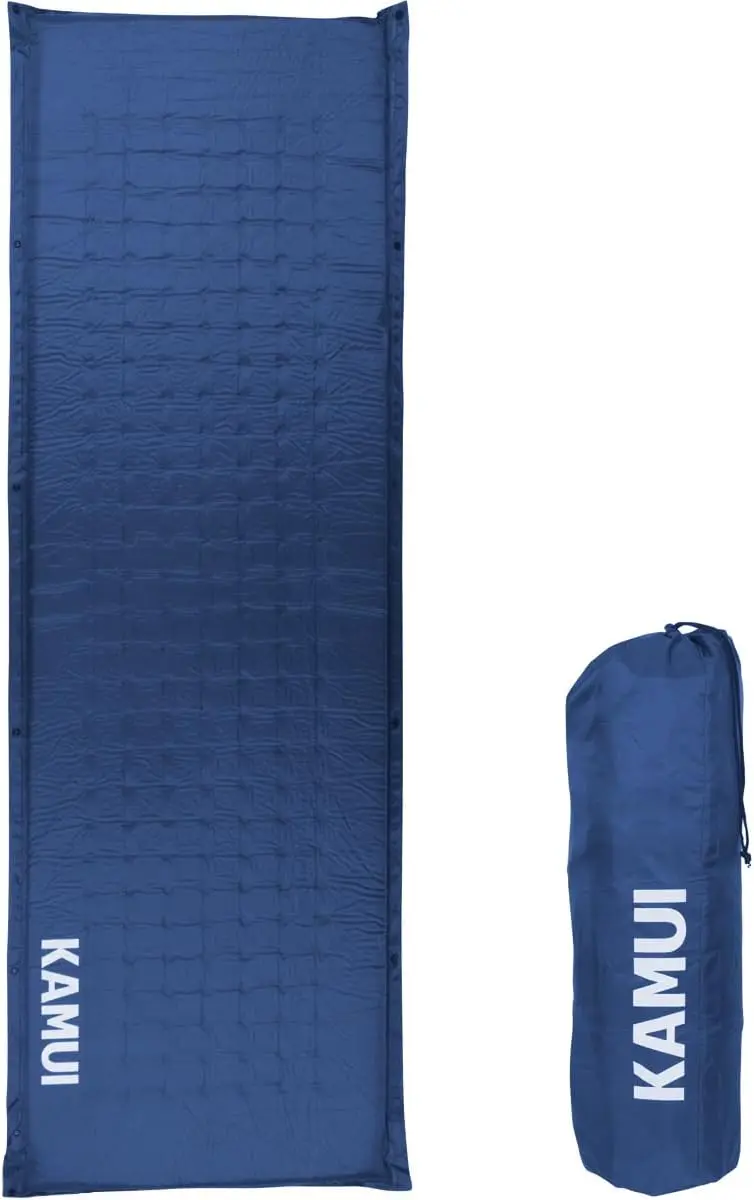

Self Inflating Sleeping Pad 2 Inch Thick Camping Mat Connectable with Multiple Mats for Tent and Family Camping Comfort