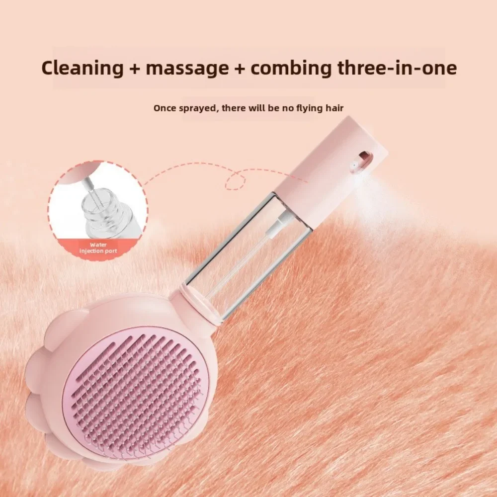 Cat Brush Pet Steam Hair Removal Brush for Cats Dogs Kitten Steamy Spray Massage Comb Cat Grooming Shedding Tools Pet Supplies