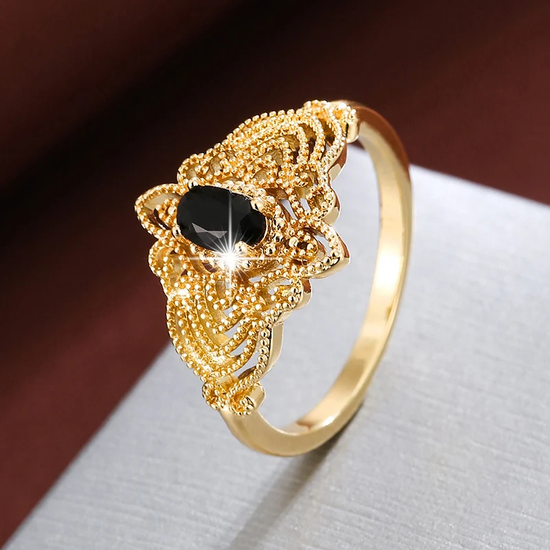 A vintage floral design with a Ms. Zircon ring