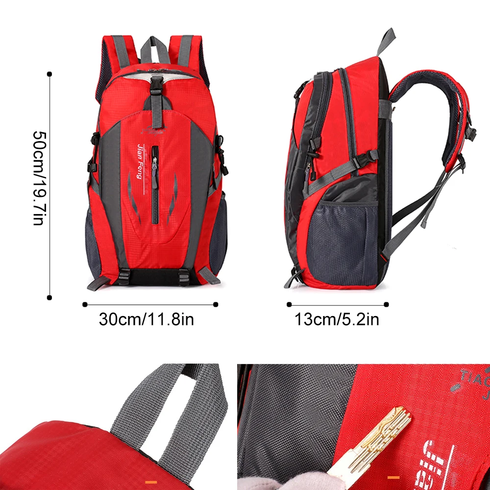 1PCS Hiking Backpack 40L,Waterproof Hiking Backpack,Large Camping Bag Outdoor Sport Travel Daypack Travel Backpack for Women Men
