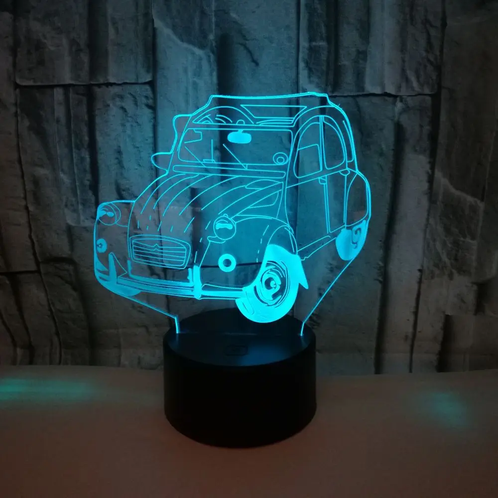 

Car 3d Night Led 3d Lamp 7 Color Changing Color Direct Selling 3d Table Lamps Factory Wholesale Table Moderne Desk Lamp