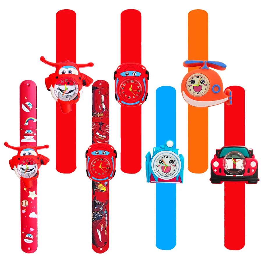 

Cartoon Car Airplane Children Watches Baby Learn Time Puzzle Toy Bracelet Kids LED Digital Electronics Sports Watch