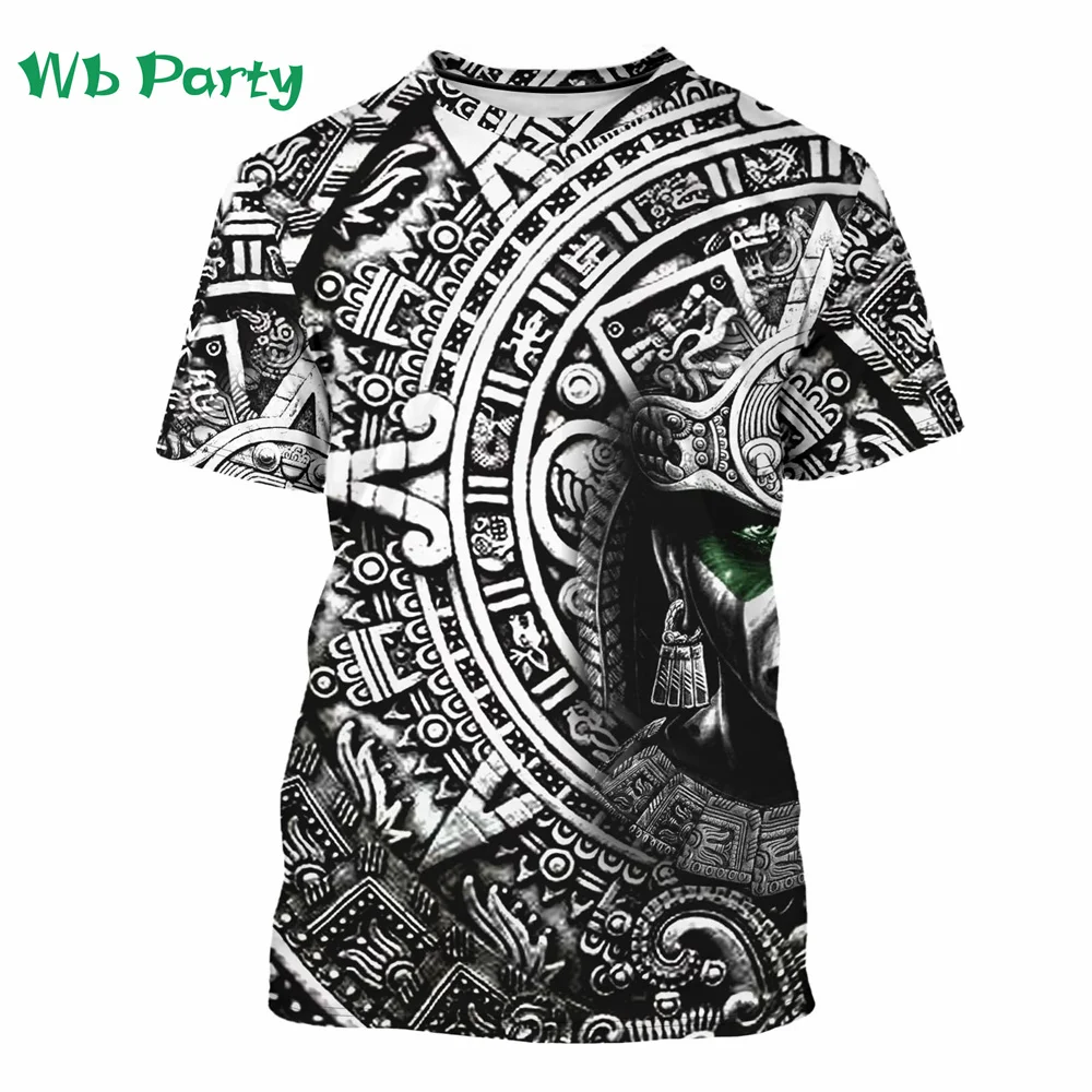 Aztec Themed Pattern 3D Print T shirt Compression Shirt Short Sleeve Tee Men\'s Summer T-shirts Vintage Print Men\'s Clothes Tops