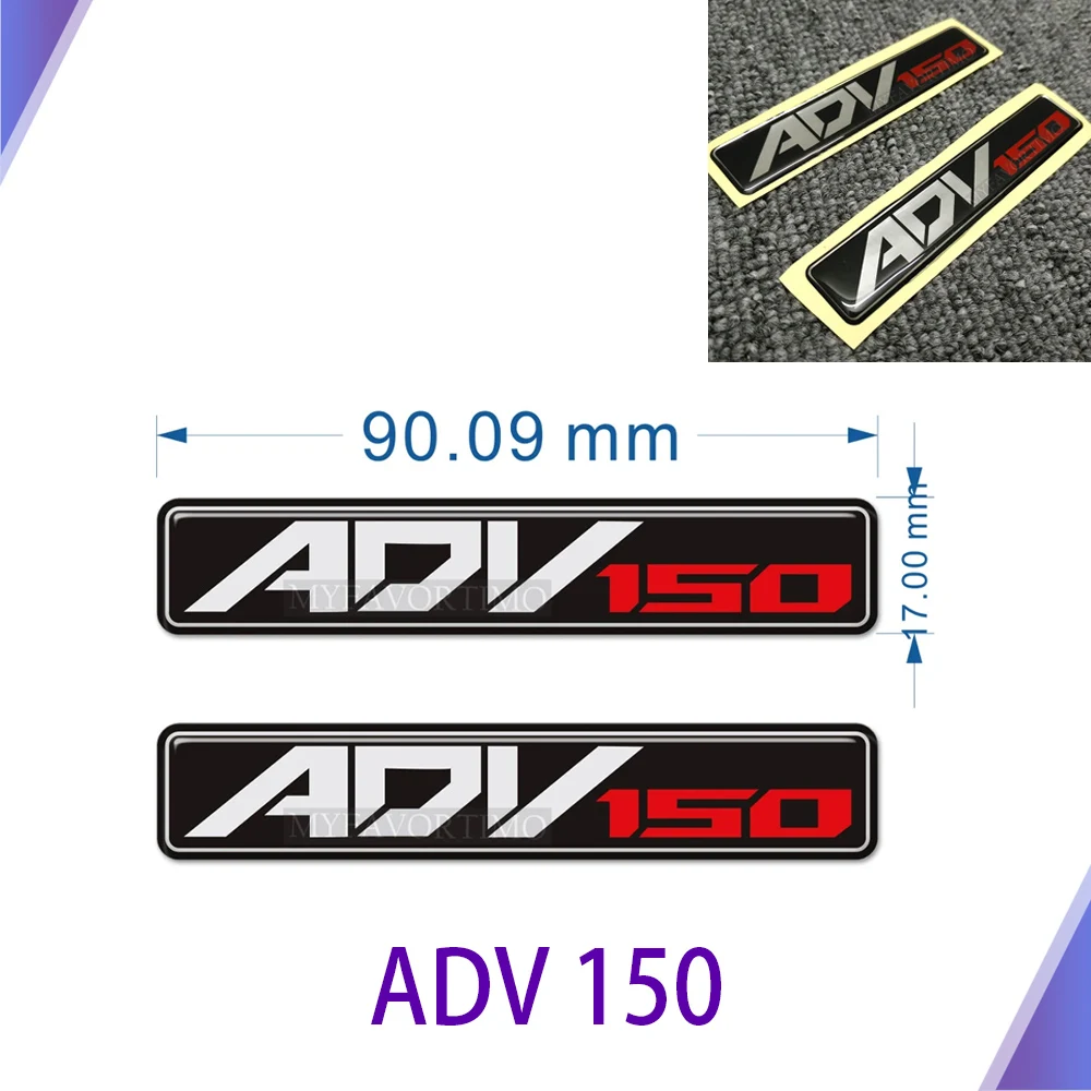 

Motorcycle Decals Stickers Emblem Badge Raised Tank Pad Adventure For Honda ADV 150 ADV150