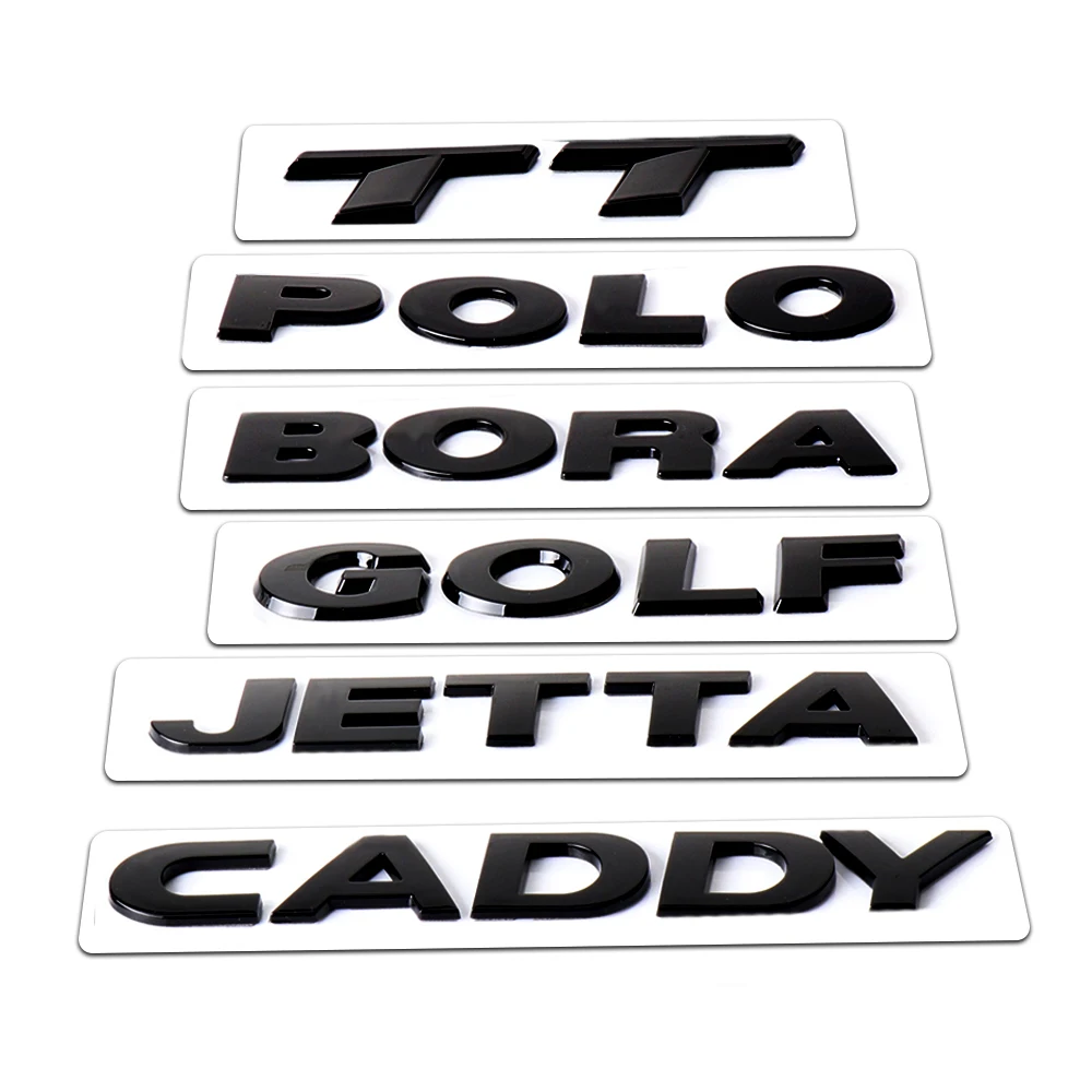 3D ABS Car Tail Badge Rear Trunk Sticker For Volkswagen VW Golf Polo TIGUANL Passat SAGITAR TOUAREG MAGOTAN TIGUAN LAVIDA JETTA