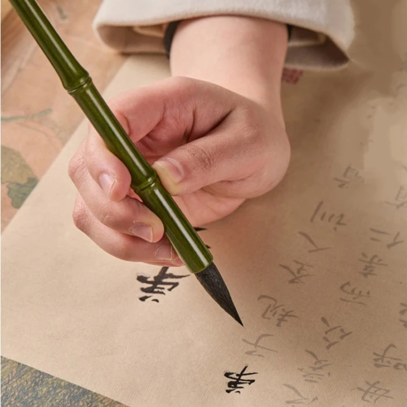 Mixed Hair Regular Script Calligraphy Brush Special for Copying Calligraphy Model Book Beginner Practise Writing Painting Supply