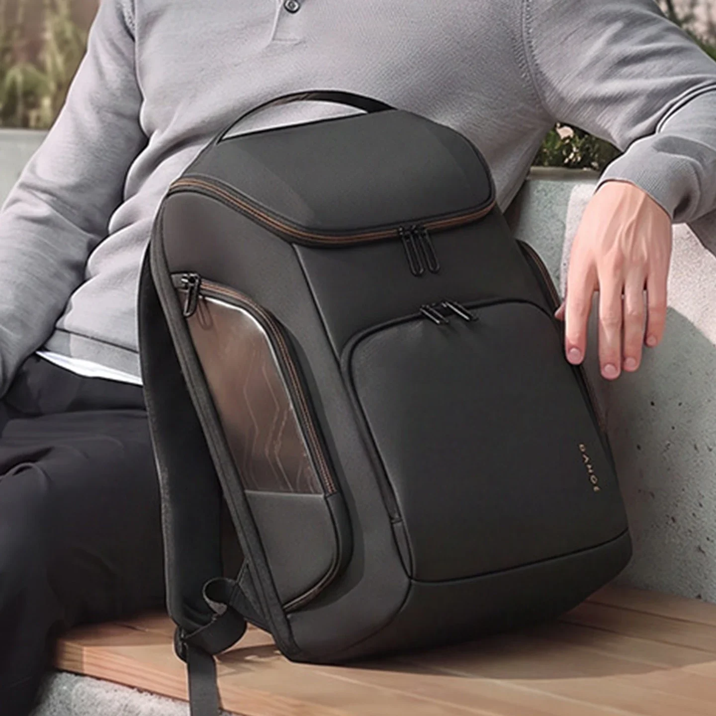 16 in Laptop Backpack Water-resistant Oxford Large Capacity Men Women Business Travel Urban Commute Multi Compartment Daypack