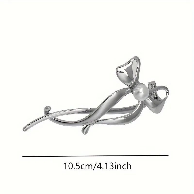 Elegante Haarspange mit Schleife aus Legierung, Haarspange für Pferdehaar, Damen-Haarspange, Pferdeschwanzhalter, Haaraccessoire, Kopfschmuck – Detail 4