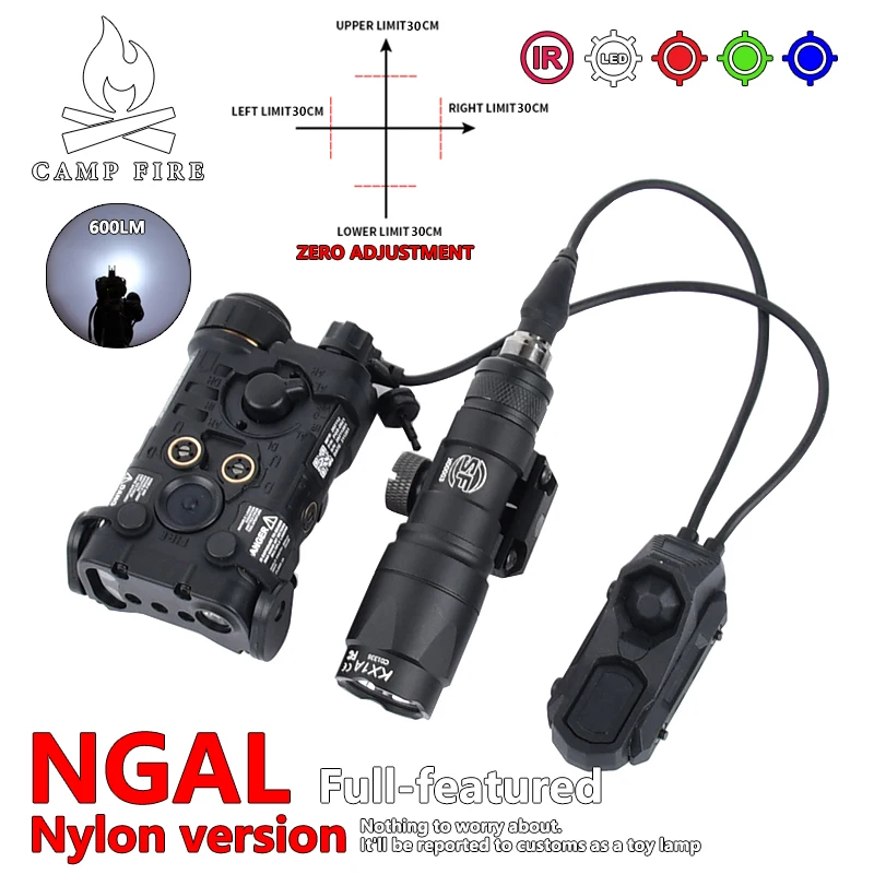 Tactics NGAL Red Green Blue lasers Indicator Surefir M300A M600C Hunting Scout Light With AXON Dual Control Switch Fit 20MM Rail