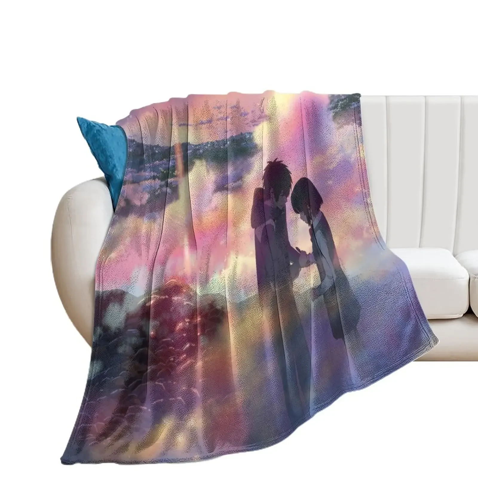 

Kimi no Na wa - Make A Wish Throw Blanket Flannel Decoratives christmas decoration Blankets