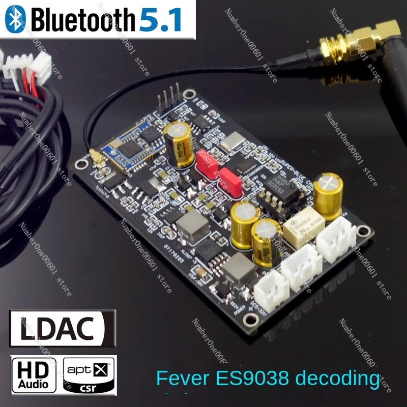 Bluetooth 5.1 QCC5125 ES9038 decoding module analog input hard decoding APTX HD LDAC