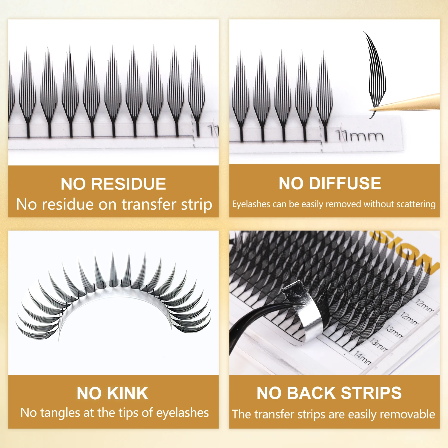 RUJADE Ciglia prefabbricate a forma di piuma facili da innestare 0,07 CD Estensione ciglia volume russo Manga Fairy Cluster di ciglia finte