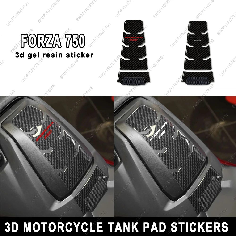 

For Honda Forza 750 3D Gel Sticker Fuel Tank Door Protection Sticker Kit Motorcycle Body Decoration Sticker