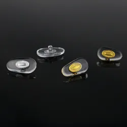 100pcsm Eyeglasses PVC Nose Pads With Gold Silver Metal Core Screw in Type Glasses Accessories 11mm 12mm 13mm 14mm For Options