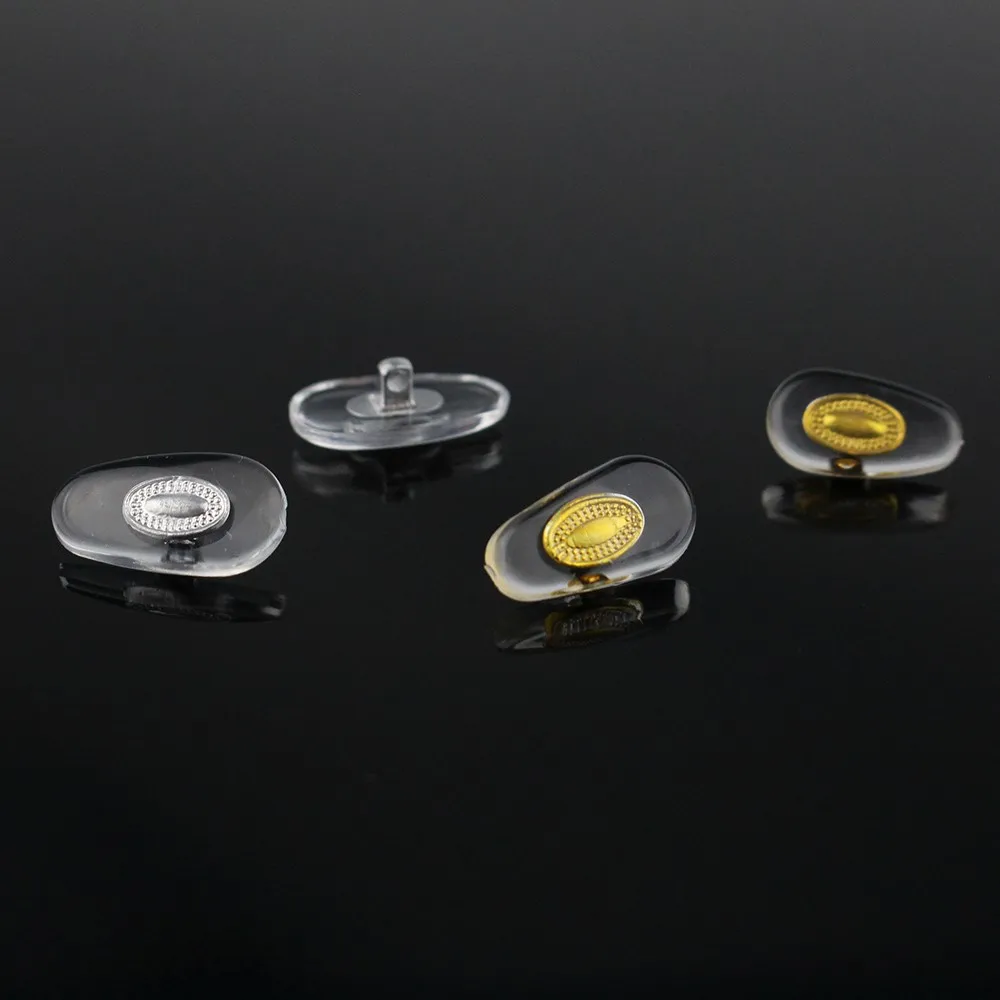 100 sztuk okularów PVC Noski z metalowym rdzeniem w kolorze złotym i srebrnym Akcesoria do okularów 11 mm 12 mm 13 mm 14 mm Do opcji