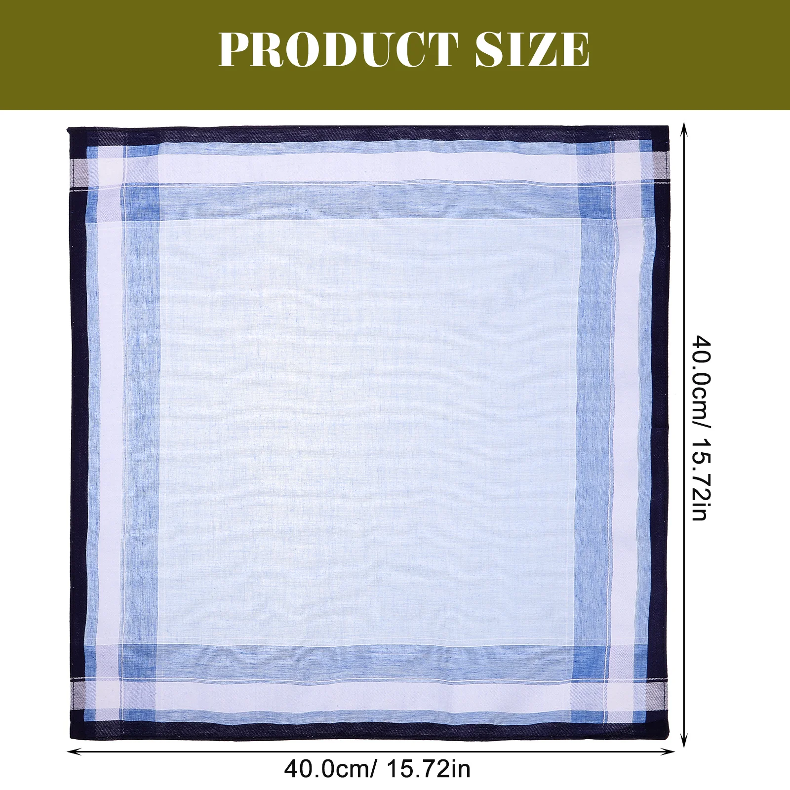 3Pcs Cotton Handkerchief Pocket Square Soft Durable Large Size Vintage Carry Machine Washable for Men Women Bridal