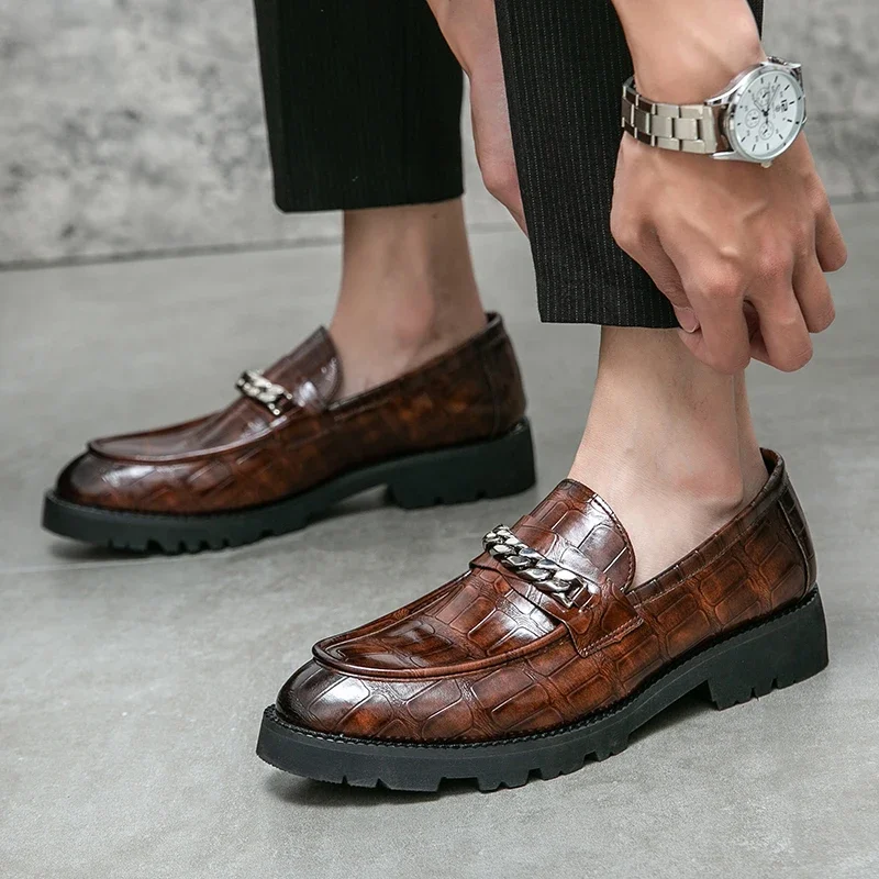 

Men's patent leather Oxford shoes thick men's formal shoes work party shoes business casual shoes