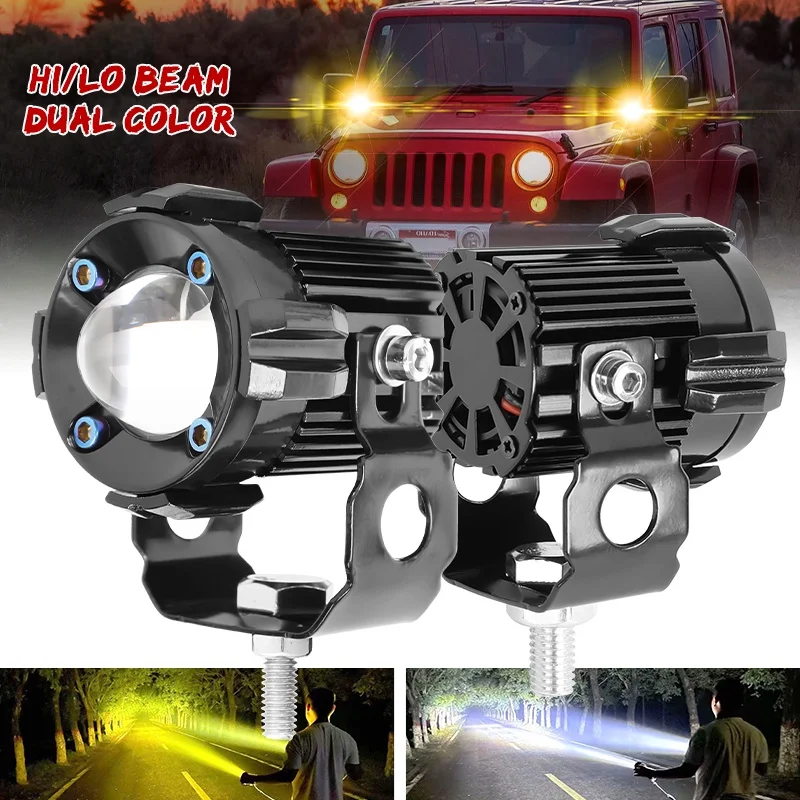 

Motorcycle Led Spotlight for Street Fog Light High Beam 12V 24V Lens Headlight Lighthouse for Scooter Off Road 4X4 SUV UTV