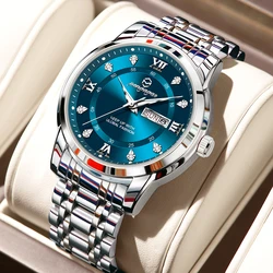 2024 New Luxury Watch for Man Elegant Date Week Waterproof Luminous Men Watch Quartz Stainless Steel Sports Men's Watches reloj