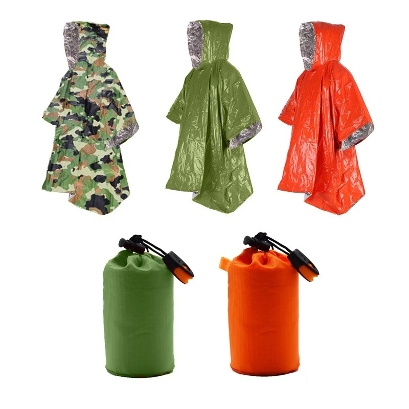 Chubasquero aluminio emergencia – Impermeable táctico ligero - imagen 3