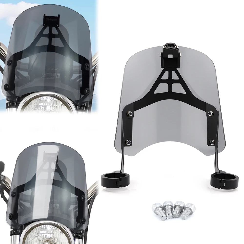 

Fit For Harley Sportster 883 XL883 1200 Custom XL1200 Low 2004-2019 Motorcycle Windshield Protector GPS Mount Navigation Bracket