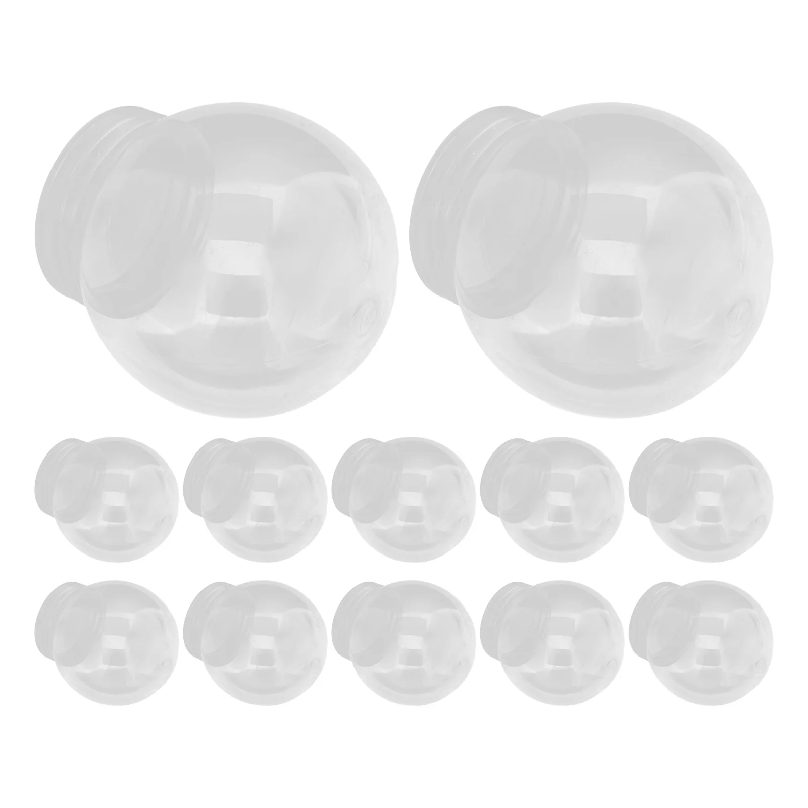 

12Pcs Candy Bottle Transparent Plastic Snow Globe Container with Screw Cap for DIY Crafts Birthday Wedding Party Favors Fillable