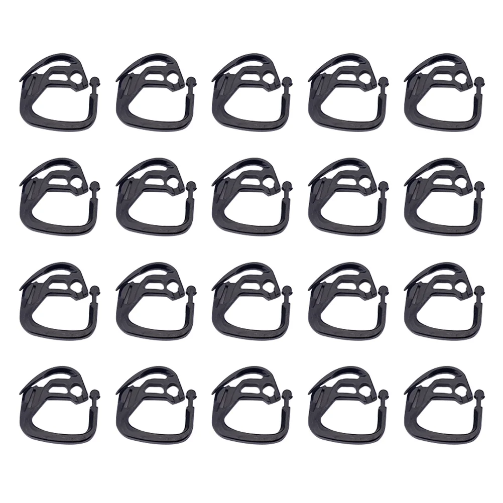 

50 Pcs Shade Net Hooks Black Plastic Garden Clips for Greenhouse Hanging Accessories Light Simple Fixing Solution Fasten