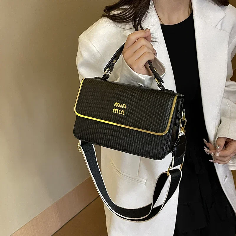 

Luxury Brand Satchel Leather Handbag - Women's Crossbody Bag With Combination Lock & Front Flap Design