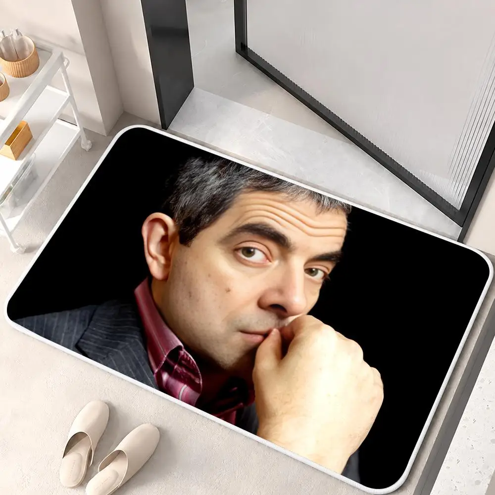 Funny Actor R-Rowan Atkinson Floor Mat Flannel Rug Soft Non Slip Door Mat For Bathroom Bedroom Kitchen Living Room Home Decor