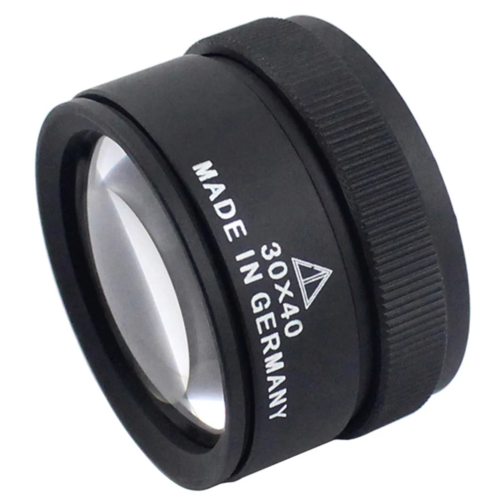 1 قطعة تحديد المجوهرات عدسة مكبرة 30X مستديرة يده شاتيربروف للقراءة الزجاج البصري المحمولة