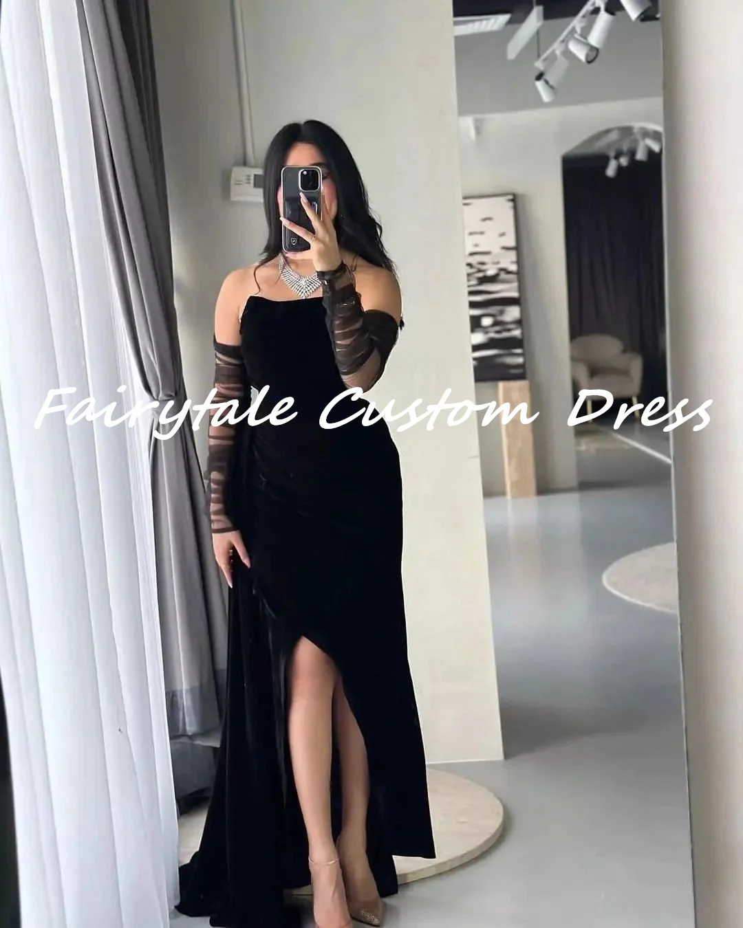 

Fairytale فستان حفلات الزفاف Black Prom Dress Luxury Vestidos De Fiesta Elegantes Para Mujer Lujo Formal occasion dresses Valent