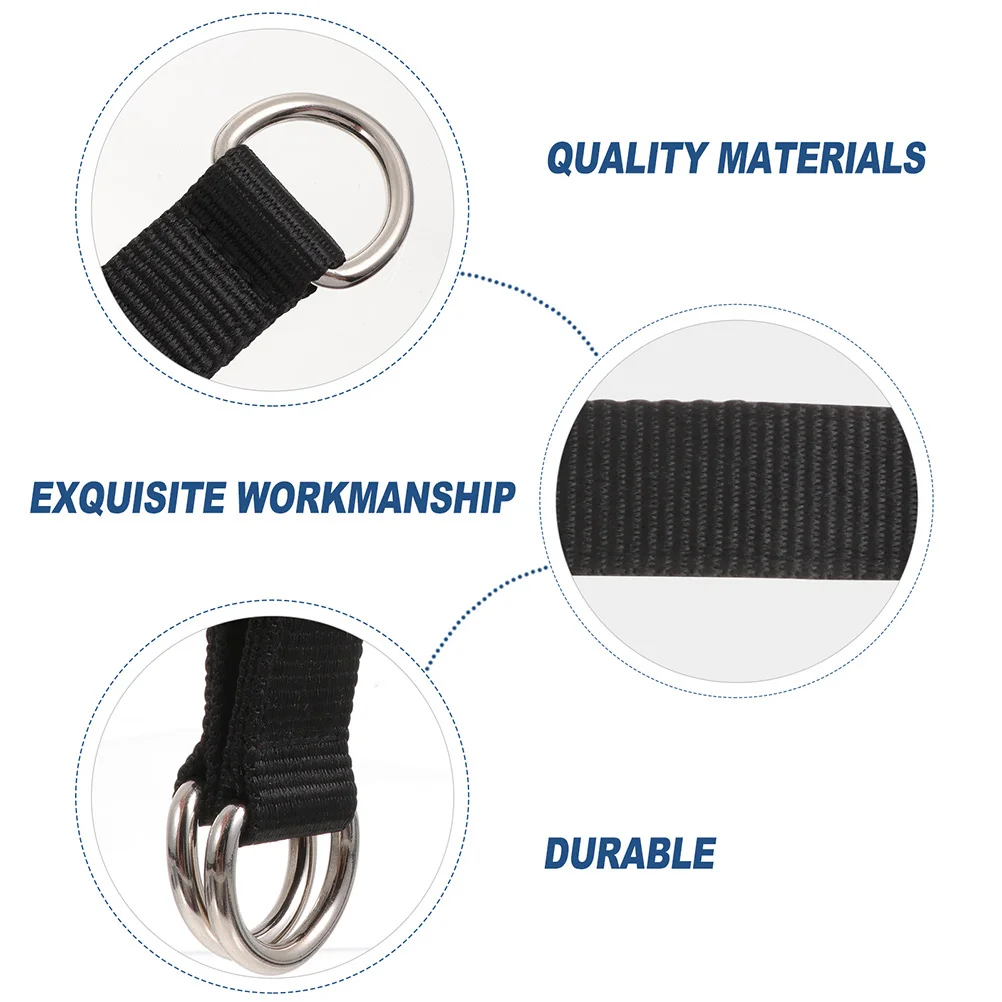 4 قطع من أحزمة اللياقة البدنية المعلقة خفيفة الوزن ومتينة حزام حلقة الجمباز لتدريب عضلات الساعد وحزام المساعدة