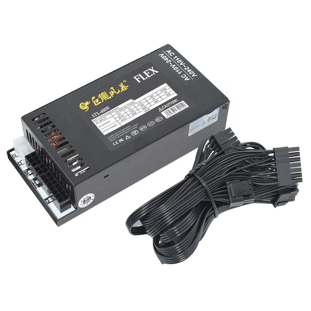 600W Full Modular 1U Flex ATX PSU PC Power Supply 110-264V ENP-7660B For K39 A4 S3 G5 ITX Mini Case Game Desktop