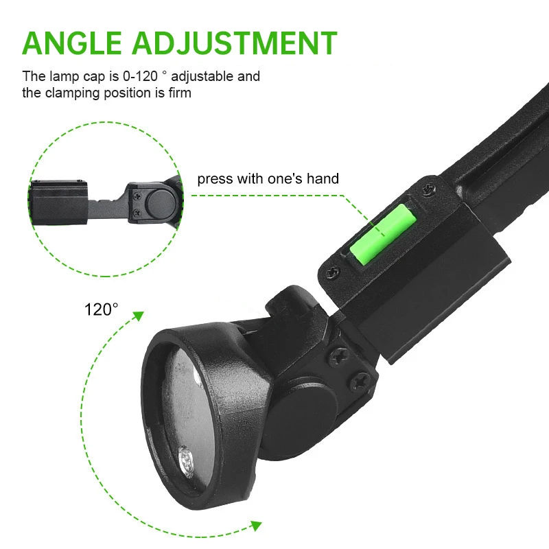 مصباح LED للرقبة قابل لإعادة الشحن عبر USB 120 ° مصباح كتاب قابل للانحناء معلق على الرقبة للقراءة، مصباح يدوي ليلي محمول #4