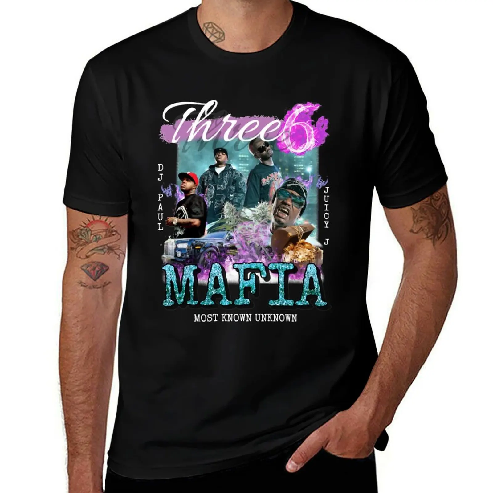 

Three 6 Mafia T-Shirt oversized fashion shirts boys whites Blouse men t shirts