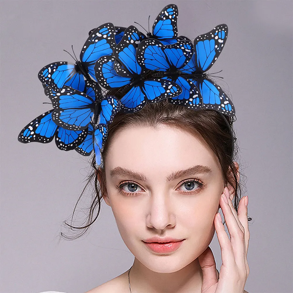 

2 Pcs Headband Headbands Butterfly Headpiece for Women Hand Headdress