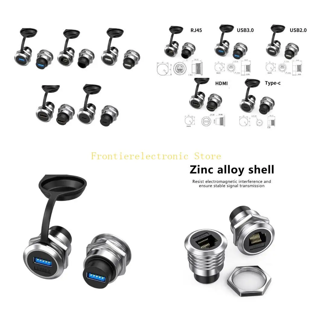 

G8DB USB3.0 Круглые адаптеры для панелей типа A Позолоченные покрытия Целостность сигнала Цинковый корпус Для сетей офисного