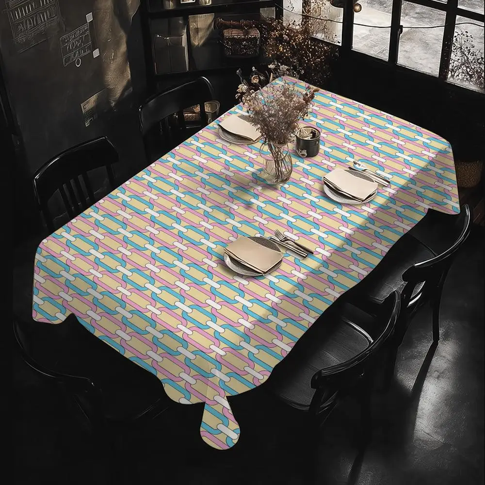 Knot Art Arrangement Table Cloth Home Party Picnic Dining Room Kitchen Desktop Dust-proof Decorative Table